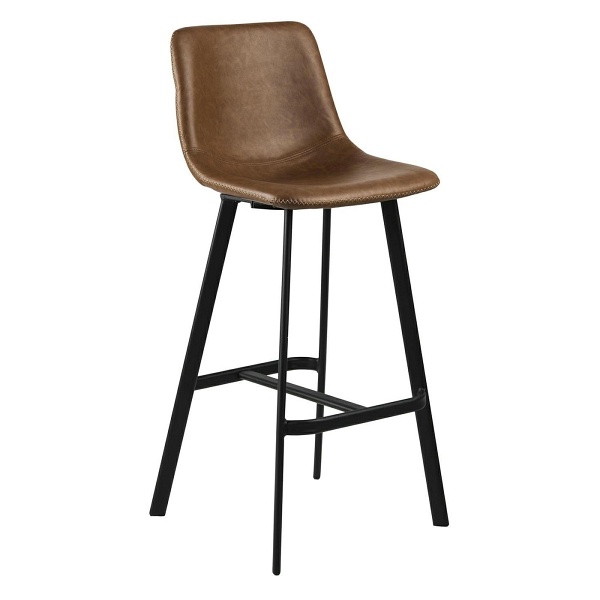 Stołek barowy Oregon PU brandy - ACTONA